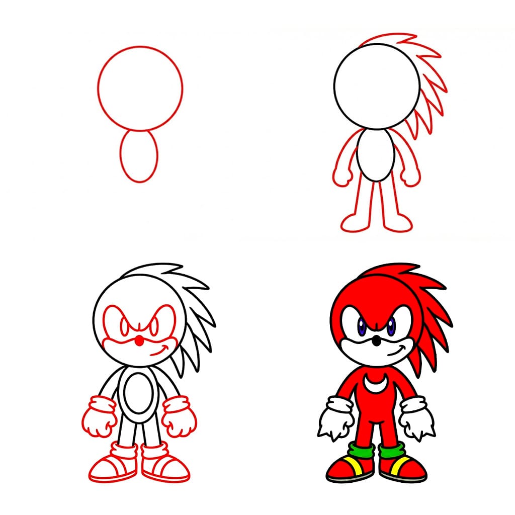 Determined Knuckles Drawing Ideas