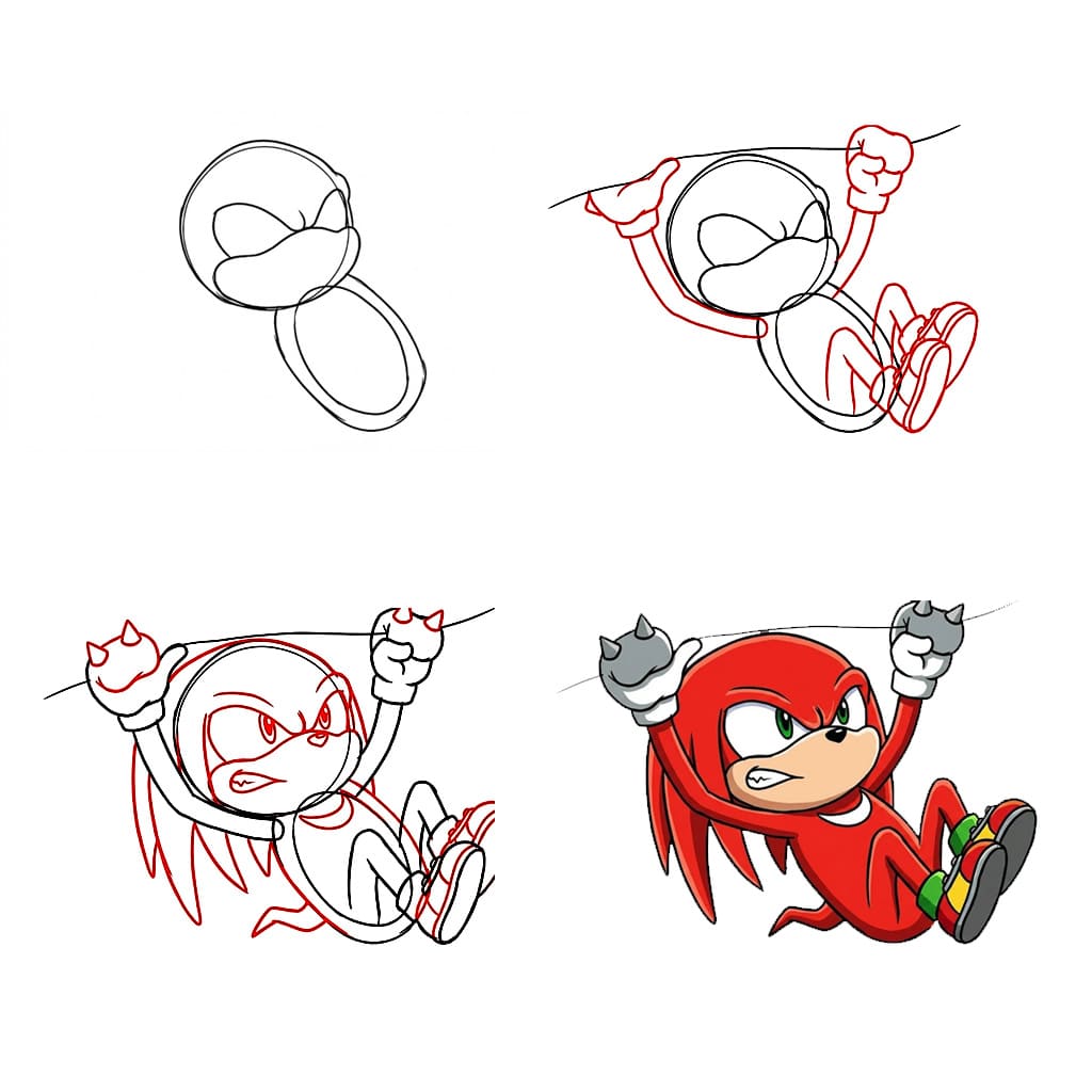 Fighting Knuckles Drawing Ideas