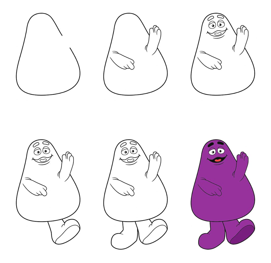 Friendly Grimace Drawing Ideas