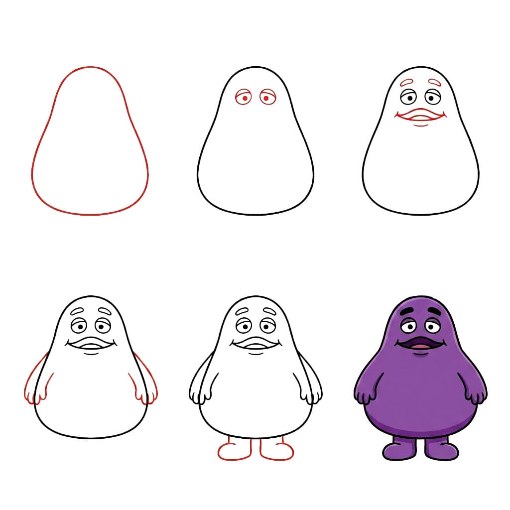 Grimace McDonald's Drawing Ideas