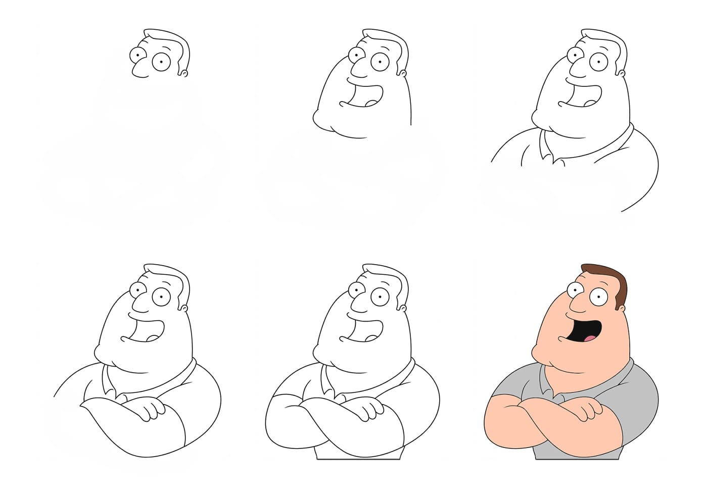 Joe Family Guy Drawing Ideas