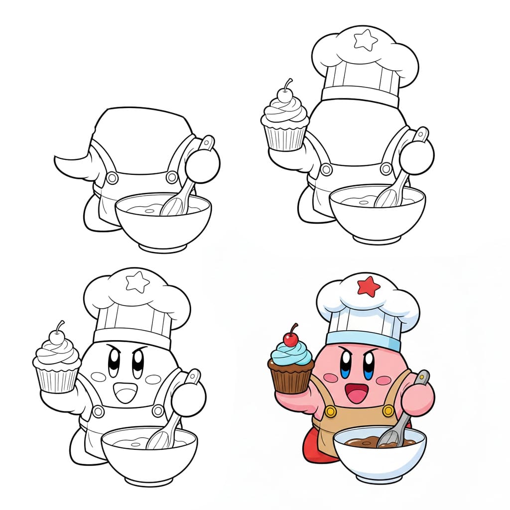 Kirby cooking Drawing Ideas