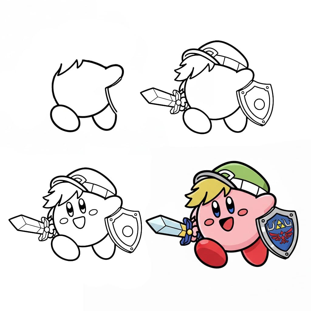 Kirby the Knight Drawing Ideas