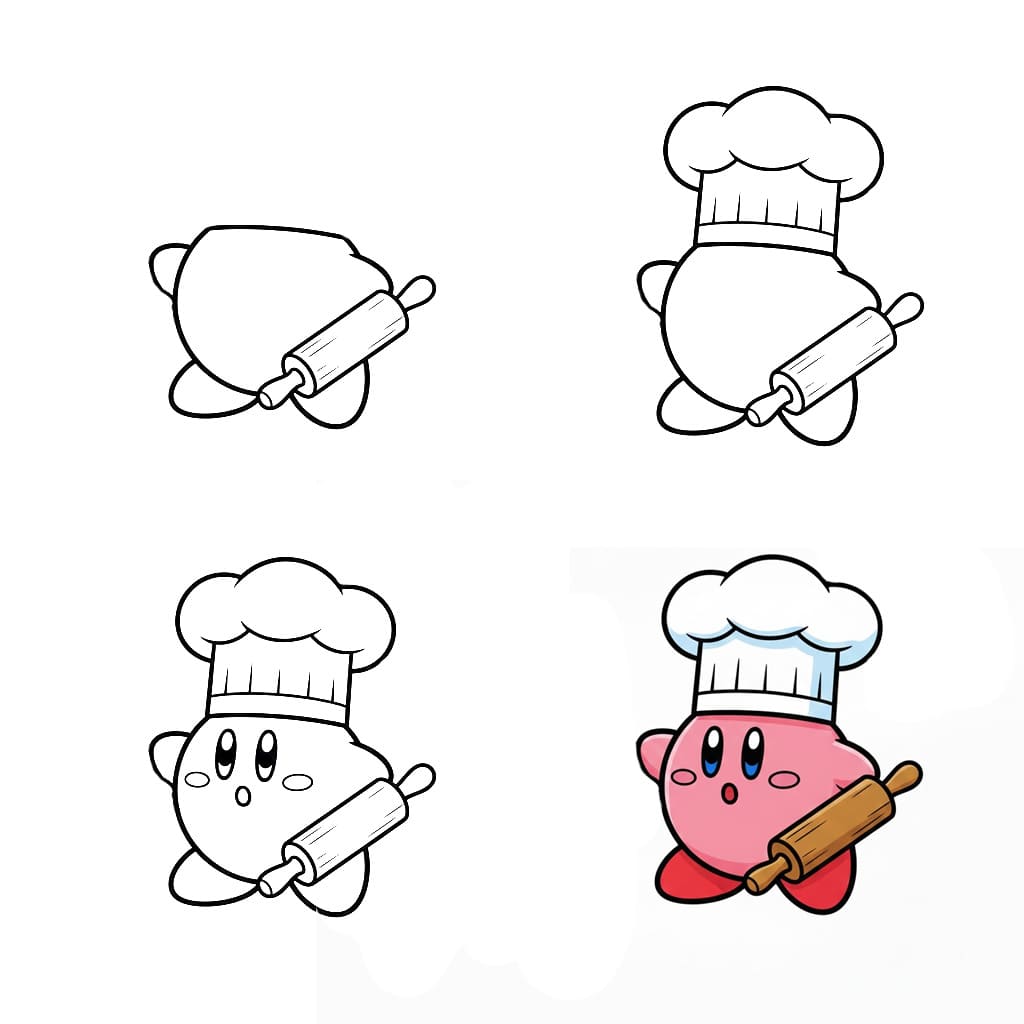 Kirby the chef Drawing Ideas