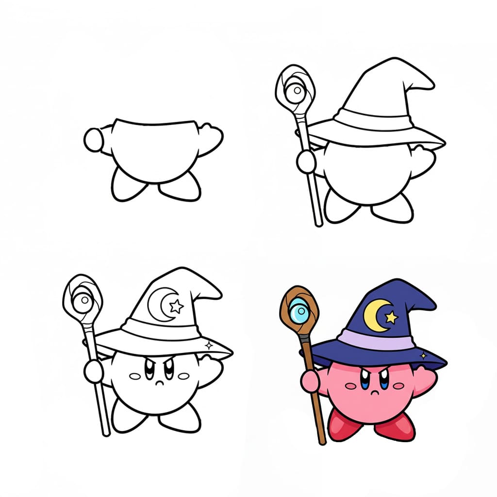 Kirby the witch Drawing Ideas