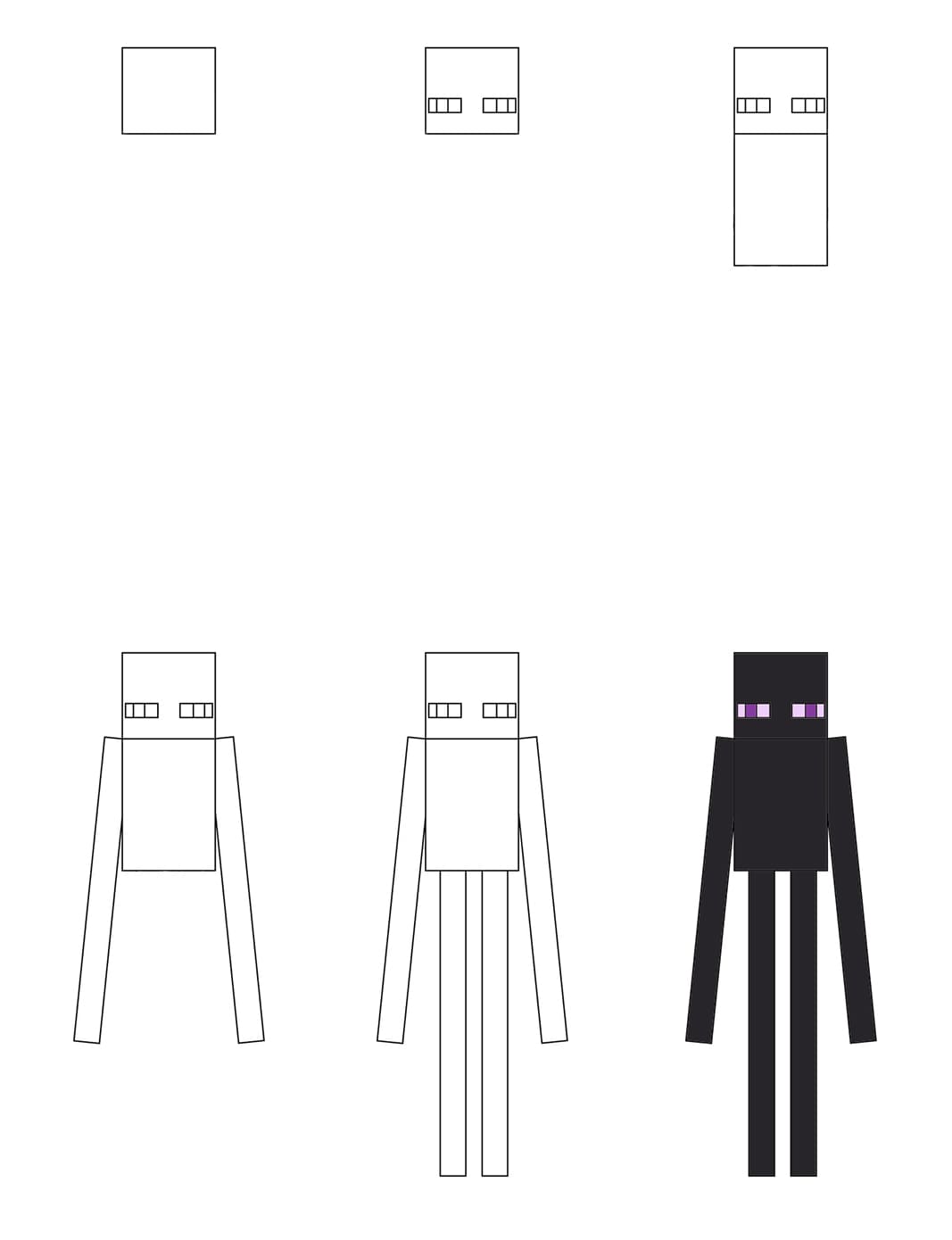 Minecraft Enderman Drawing Ideas
