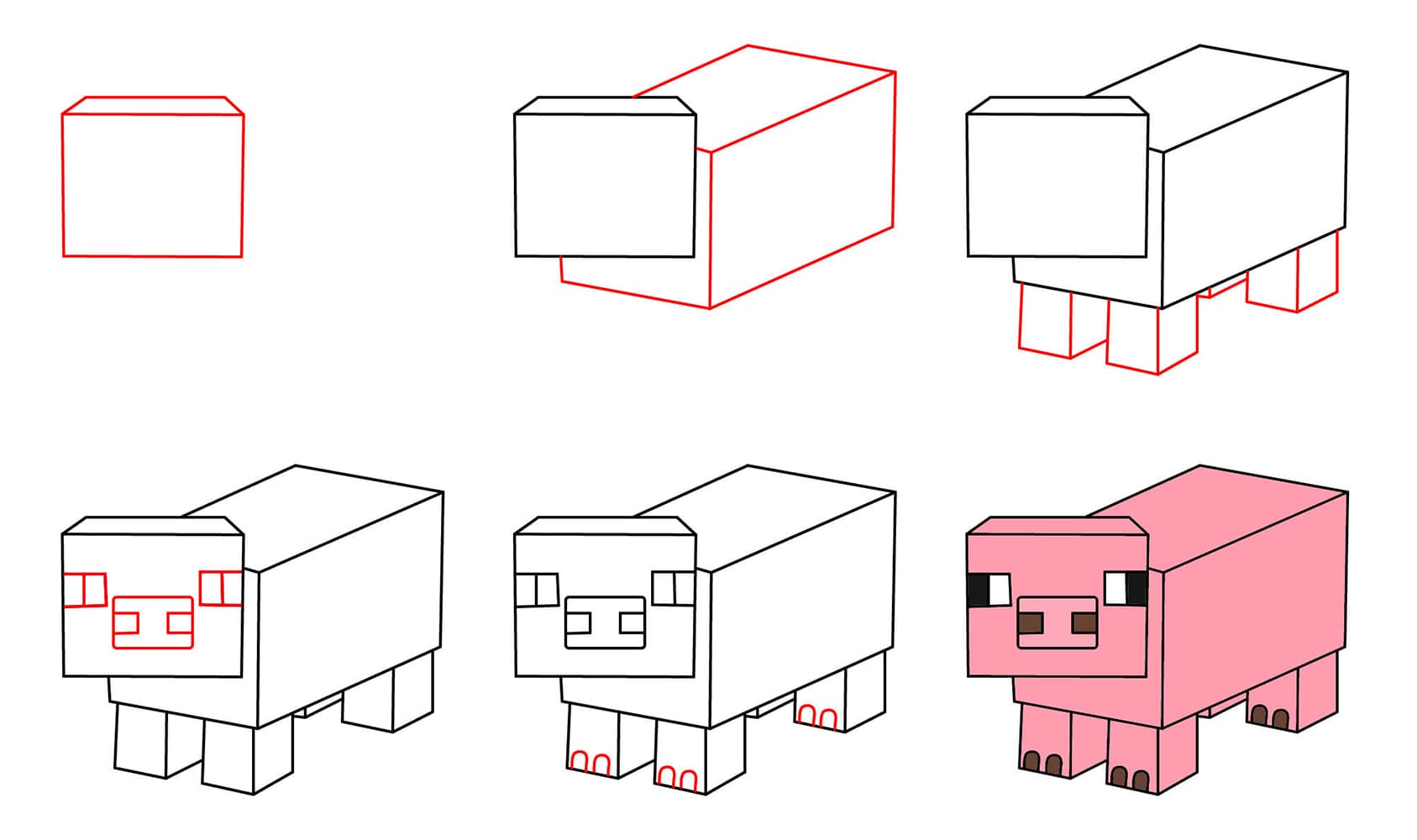 Minecraft Pig Drawing Ideas