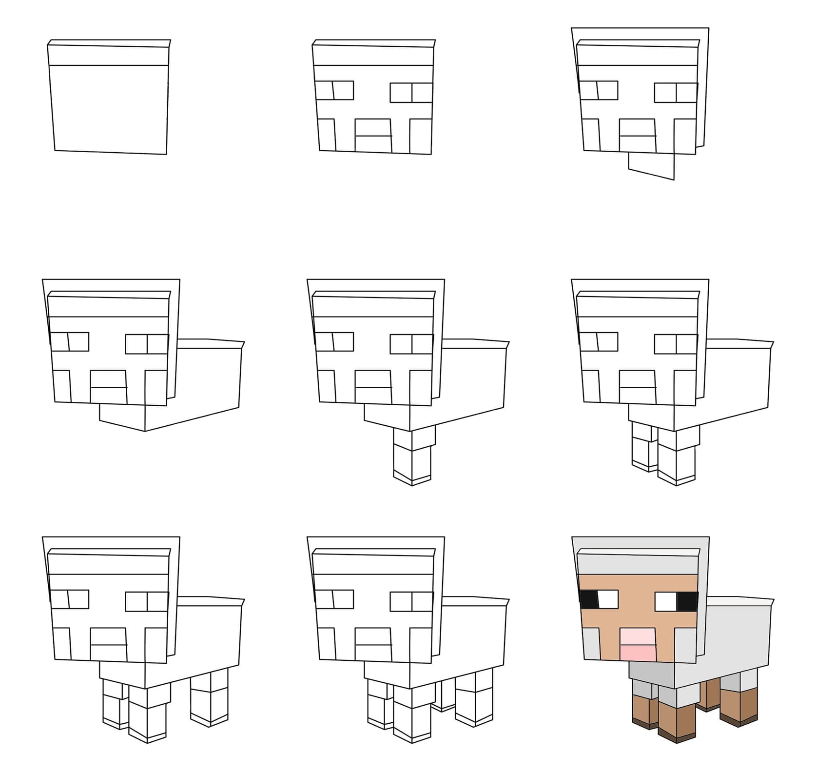 Minecraft Sheep Drawing Ideas