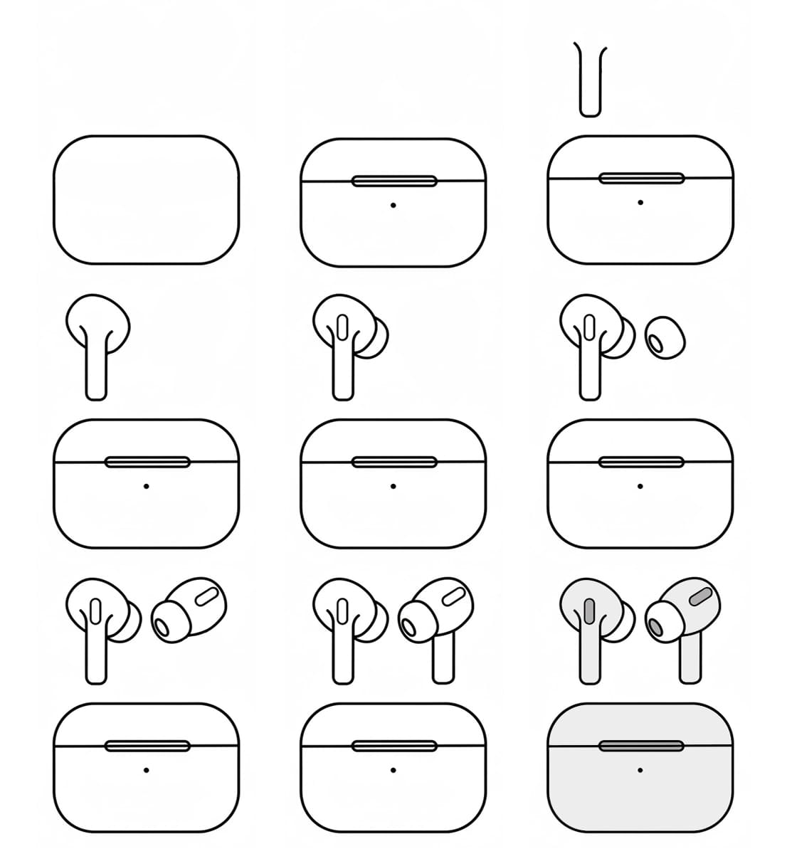 Modern Airpods Drawing Ideas