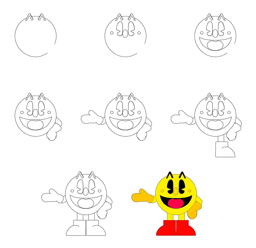 Pac-Man character Drawing Ideas