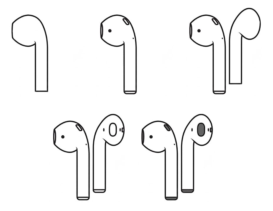 Simple Airpods Drawing Ideas