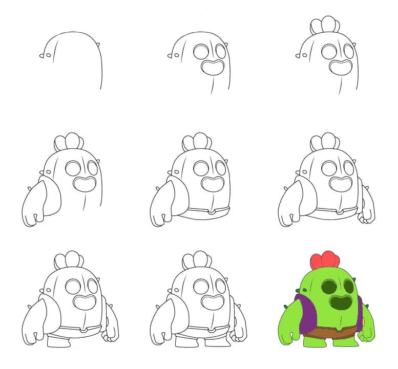 Spike Brawl Stars Drawing Ideas