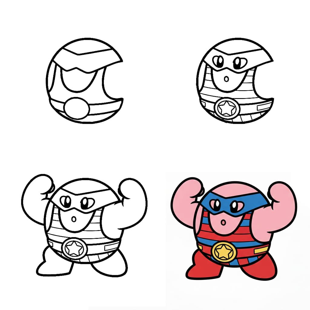 Strong Kirby Drawing Ideas