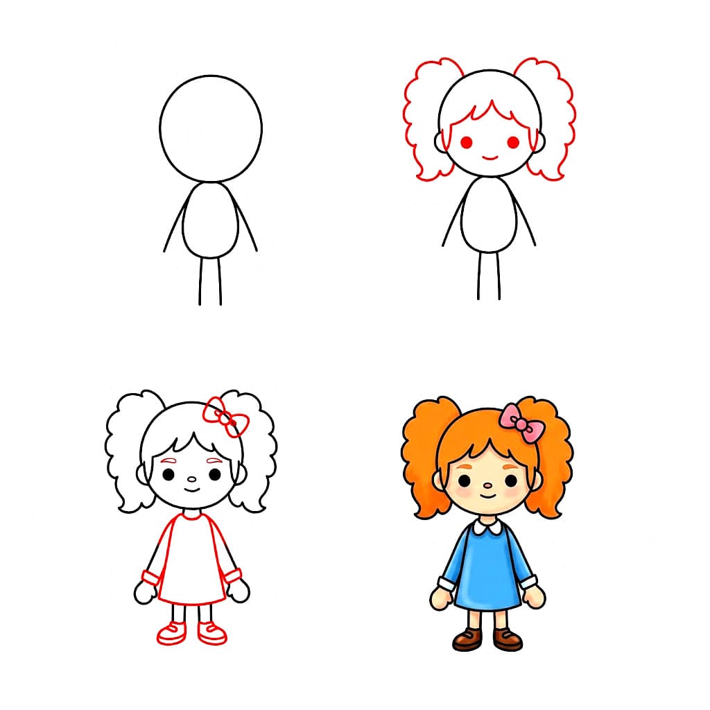 Toca Boca baby girl Drawing Ideas