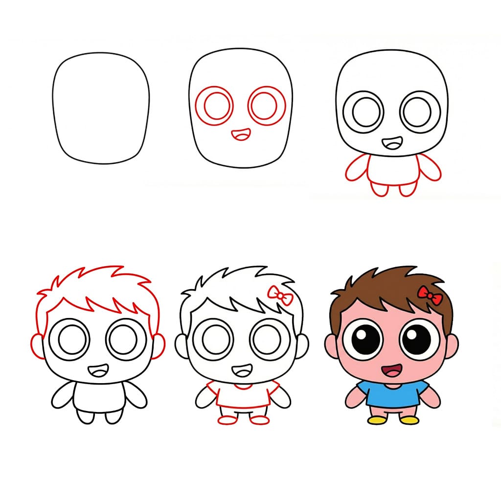 Toca Boca cute boy Drawing Ideas