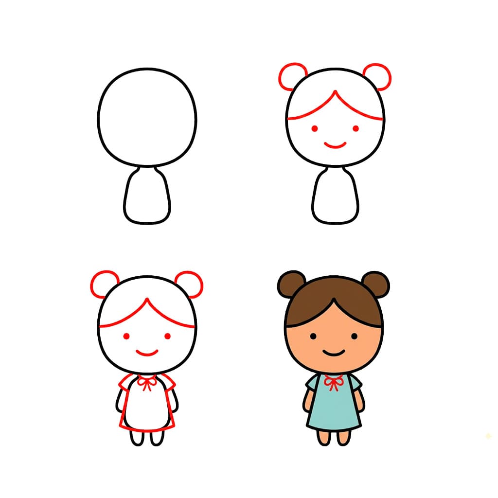 Toca Boca little girl Drawing Ideas