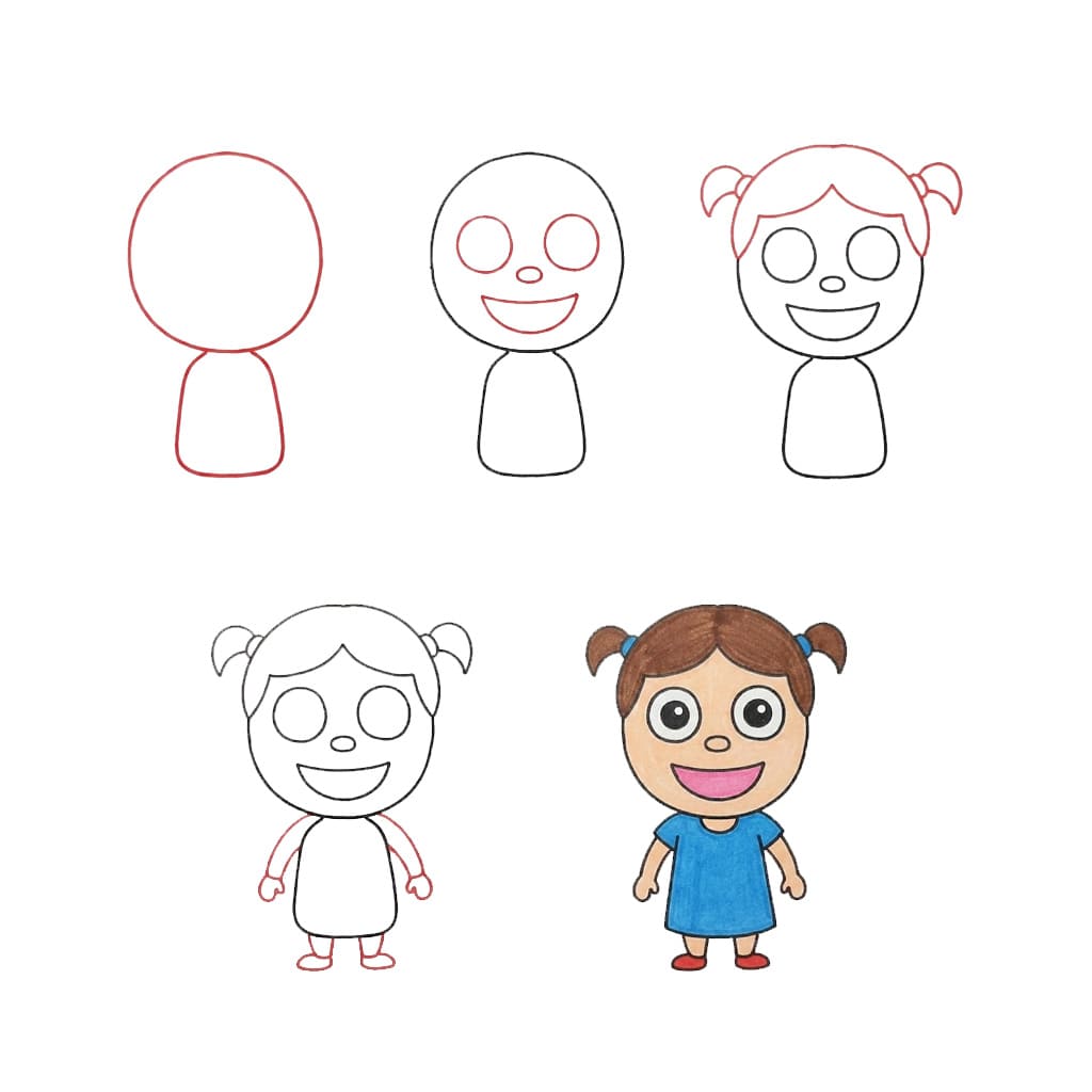 Toca Boca smiling girl Drawing Ideas