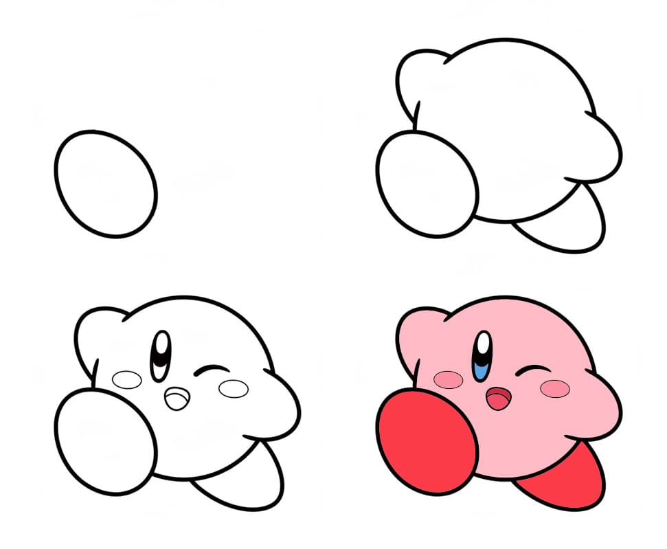 Winking Kirby Drawing Ideas