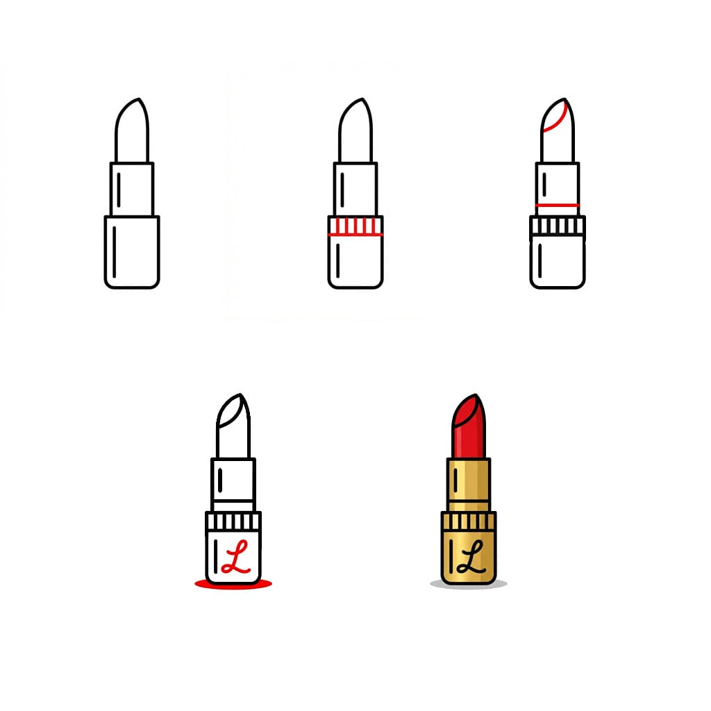 A beautiful lipstick Drawing Ideas