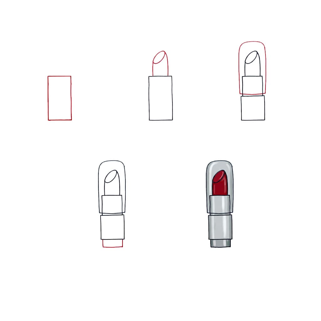 A simple lipstick Drawing Ideas