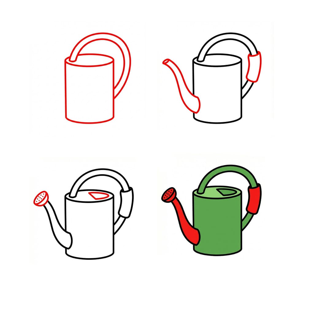 A watering can Drawing Ideas