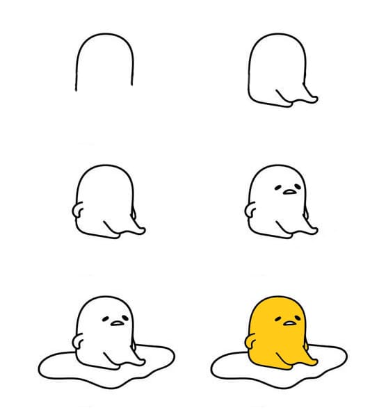 Adorable Gudetama Drawing Ideas