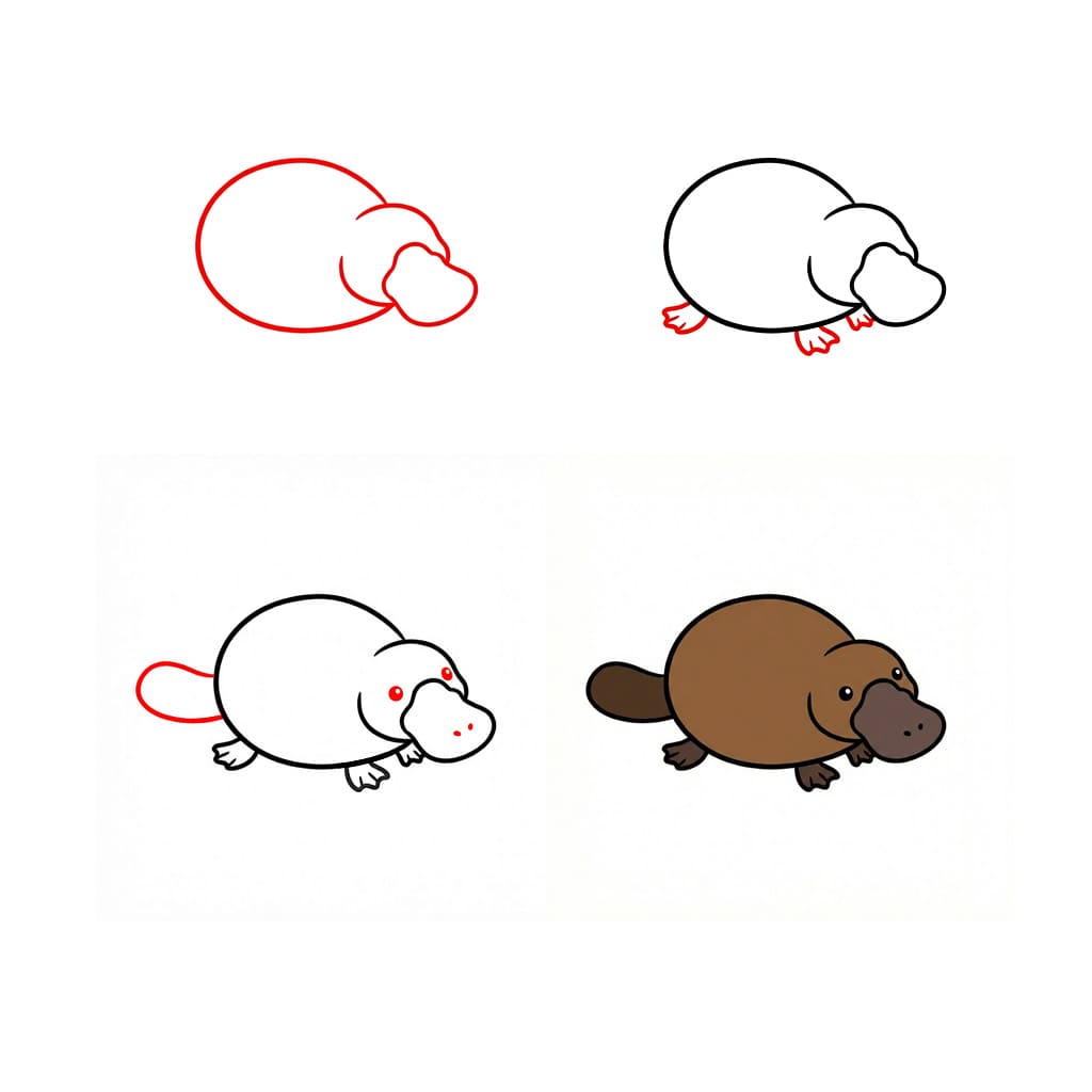 Adorable platypus Drawing Ideas