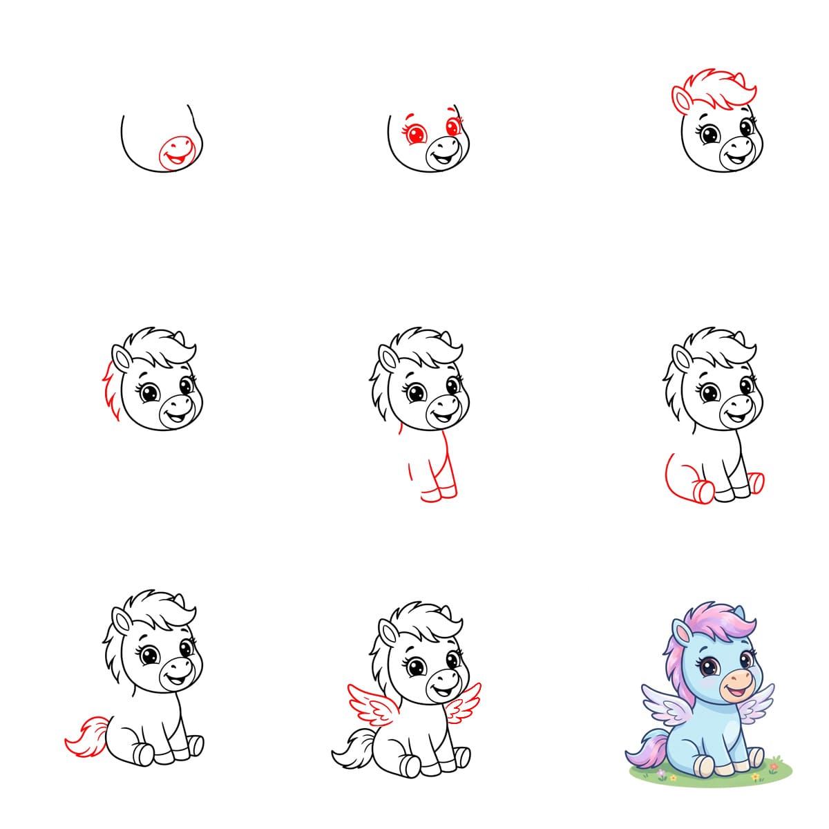 Baby Pegasus Drawing Ideas