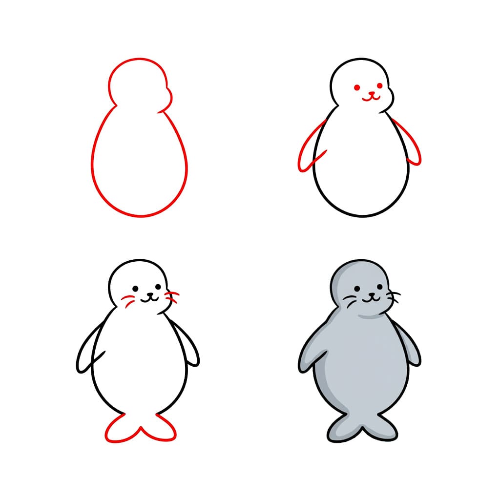 Baby manatee Drawing Ideas