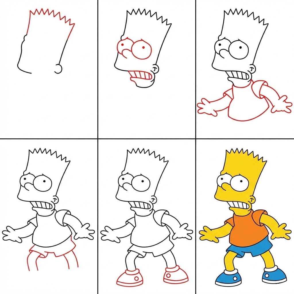 Bart Simpson from The Simpsons Drawing Ideas