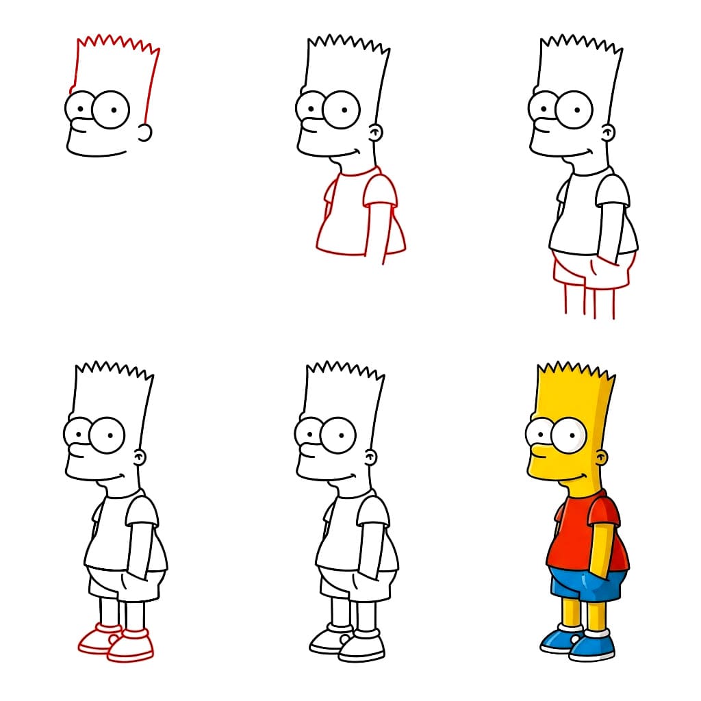 Bart Simpson the character Drawing Ideas