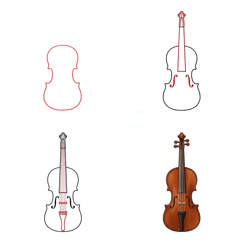 Basic Violin Drawing Ideas