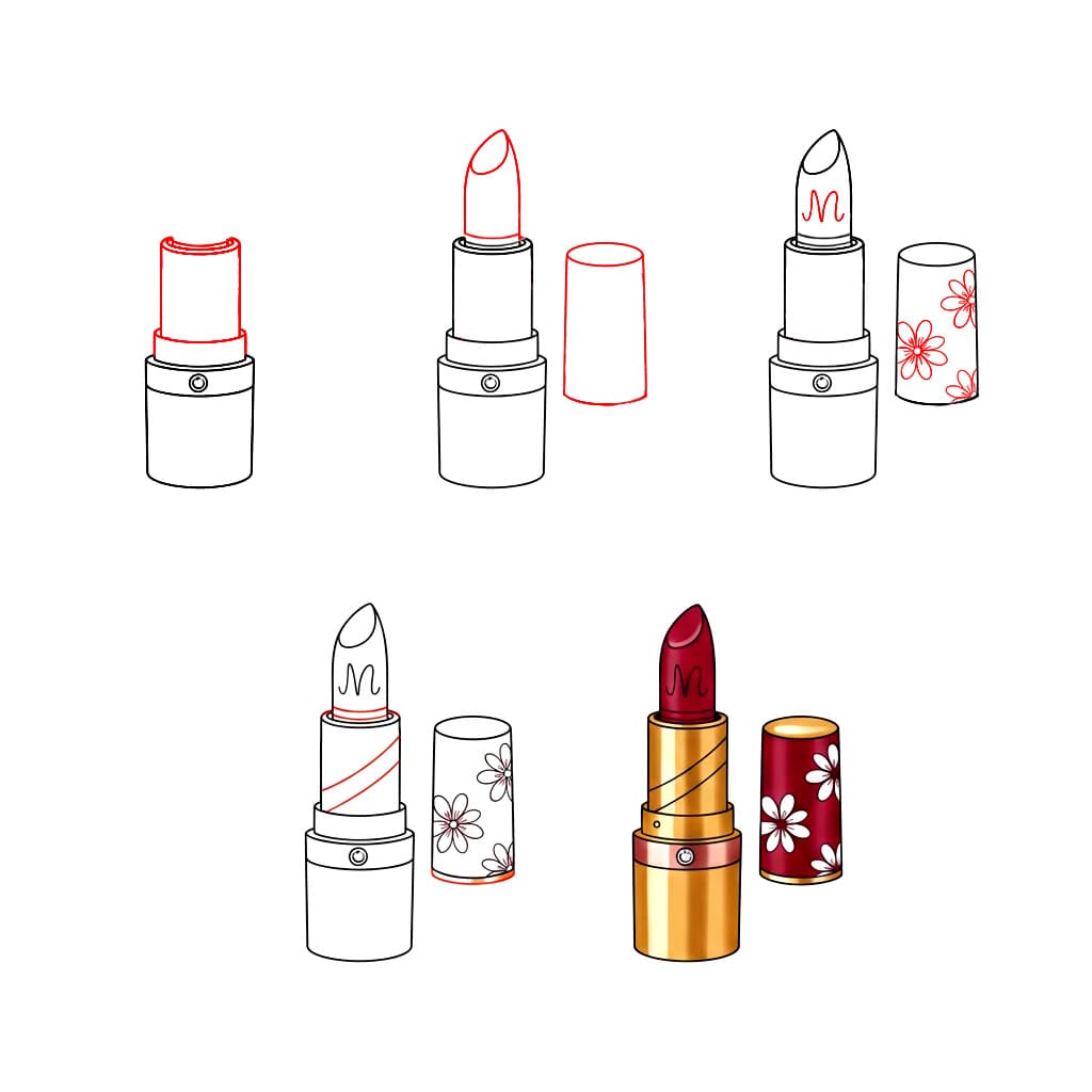 Beautiful lipstick Drawing Ideas