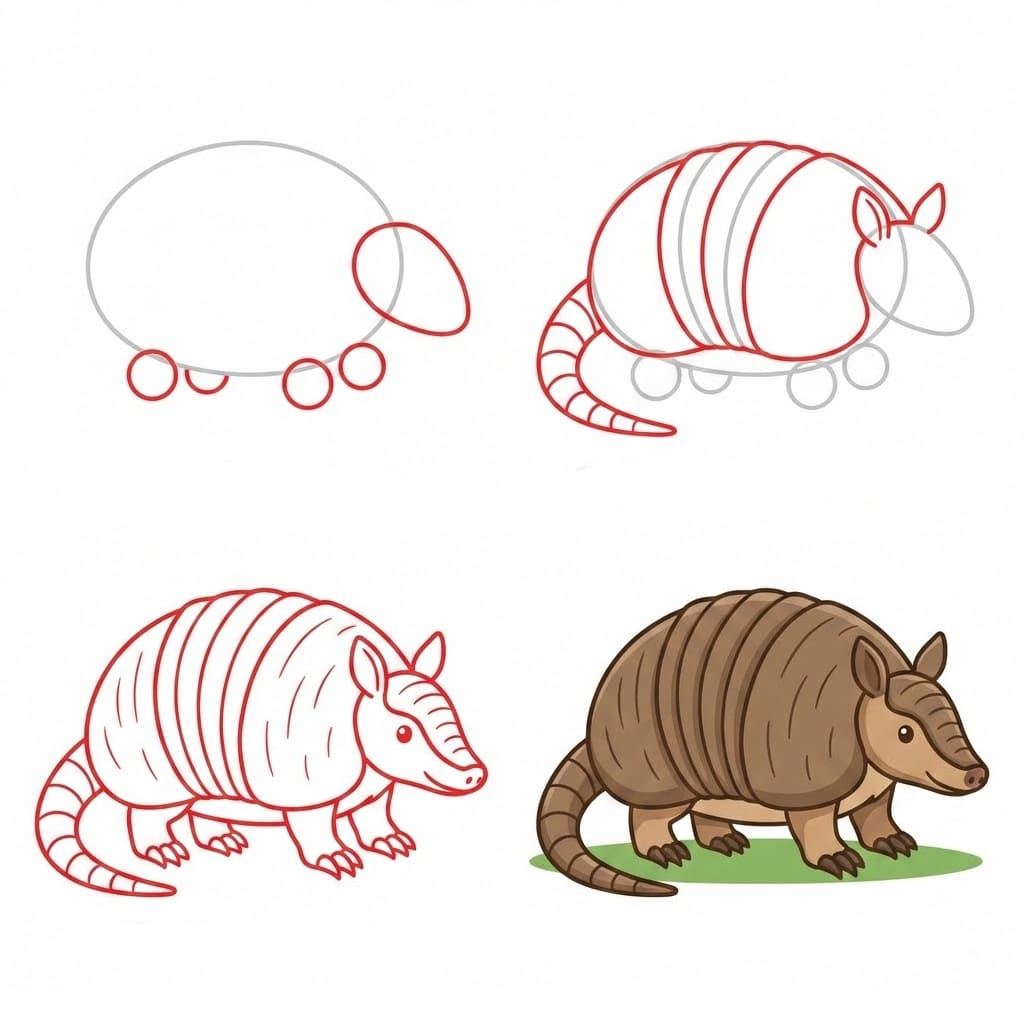 Big armadillo Drawing Ideas