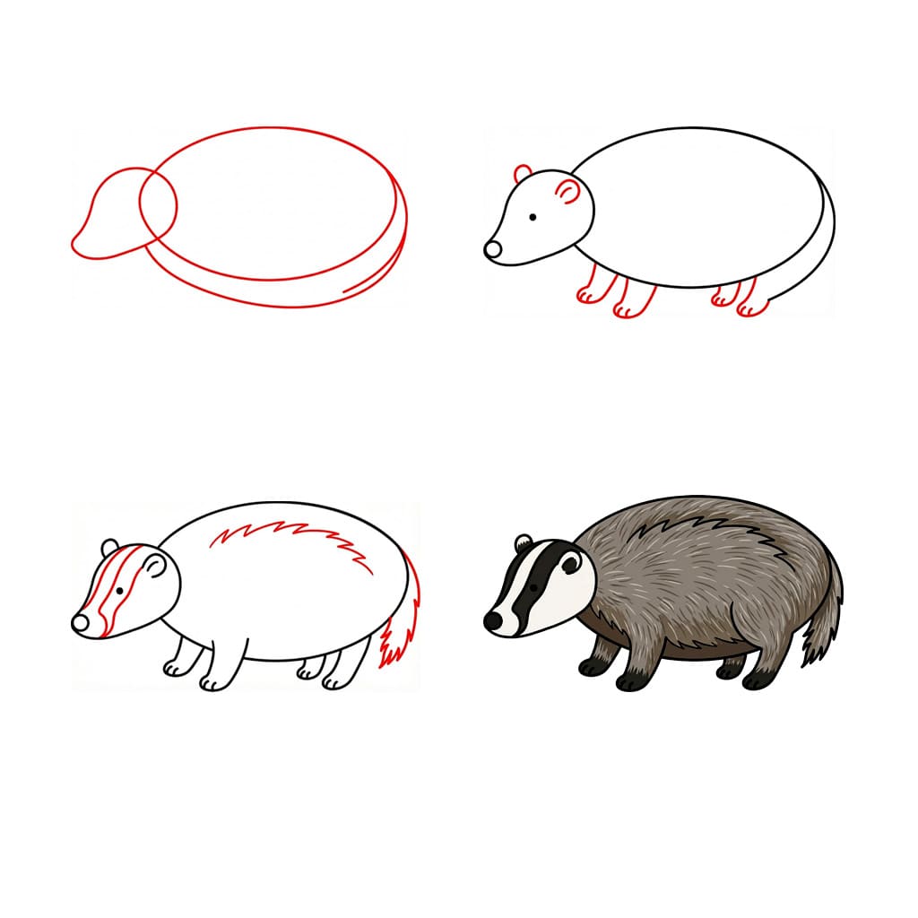 Big badger Drawing Ideas