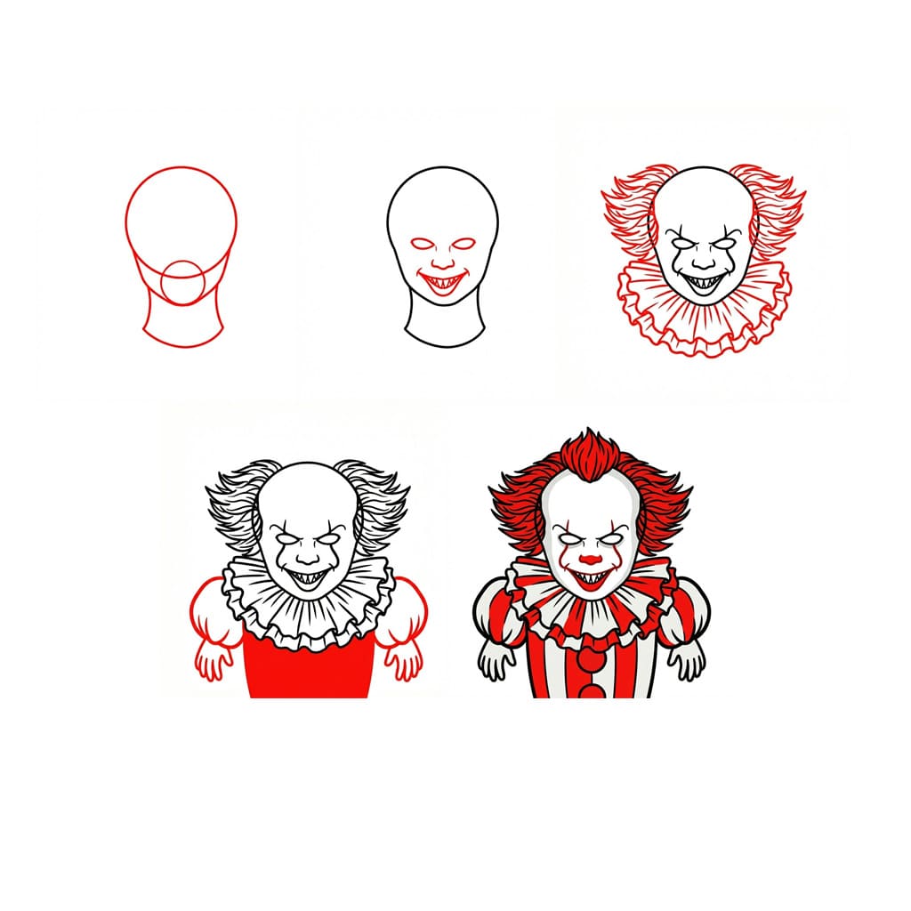 Big head Pennywise Drawing Ideas