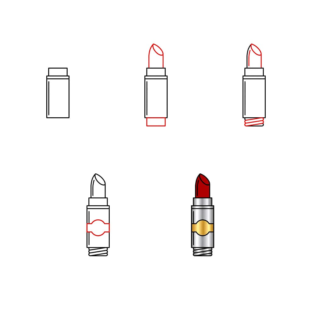 Bold red lipstick Drawing Ideas