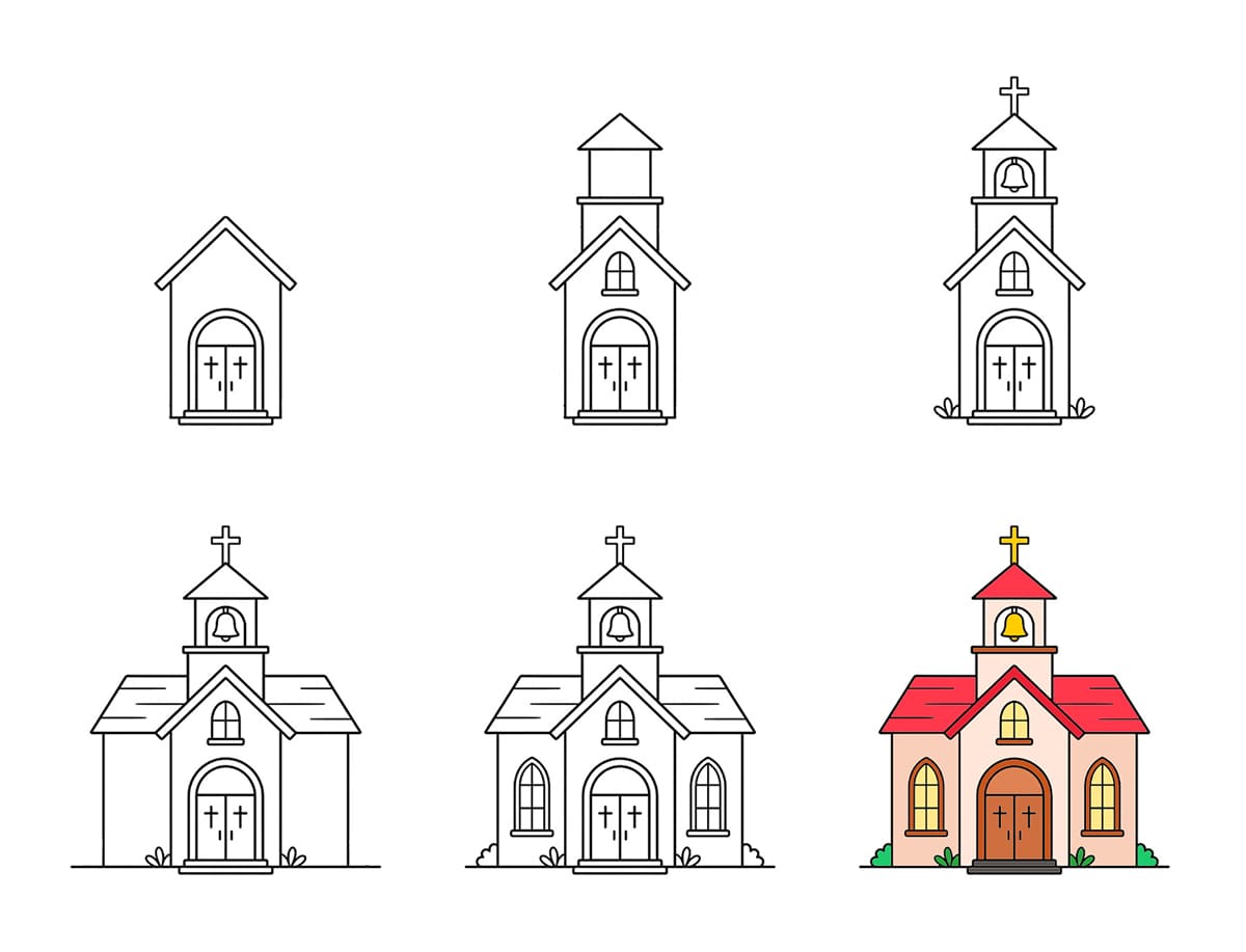 Church Drawing Ideas