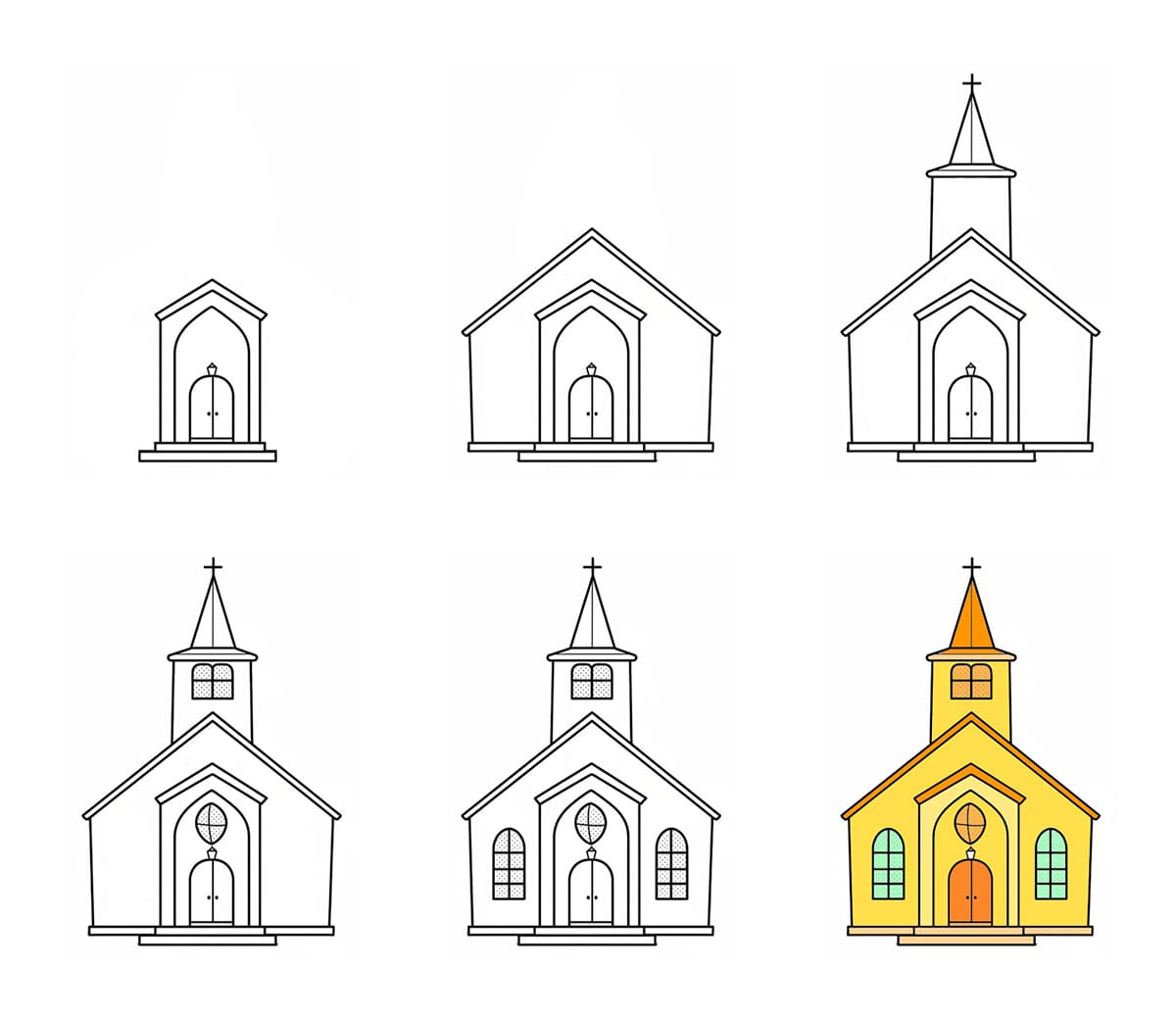 Cathedral Church Drawing Ideas
