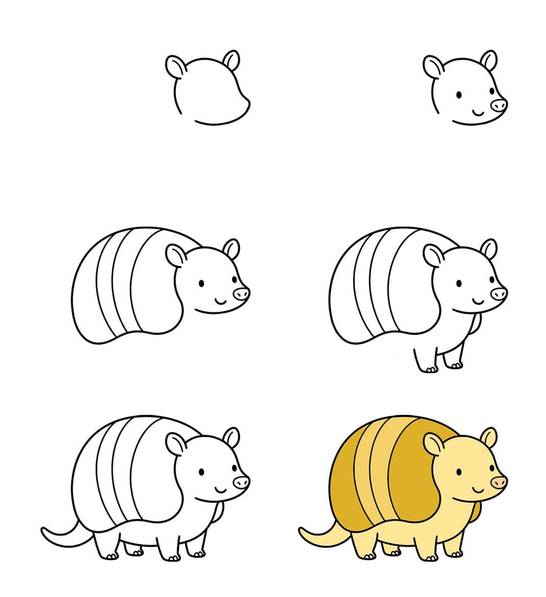 Chibi armadillo Drawing Ideas
