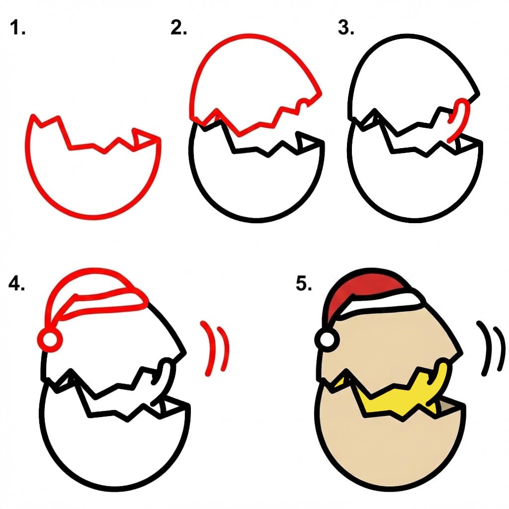 Christmas Gudetama Drawing Ideas