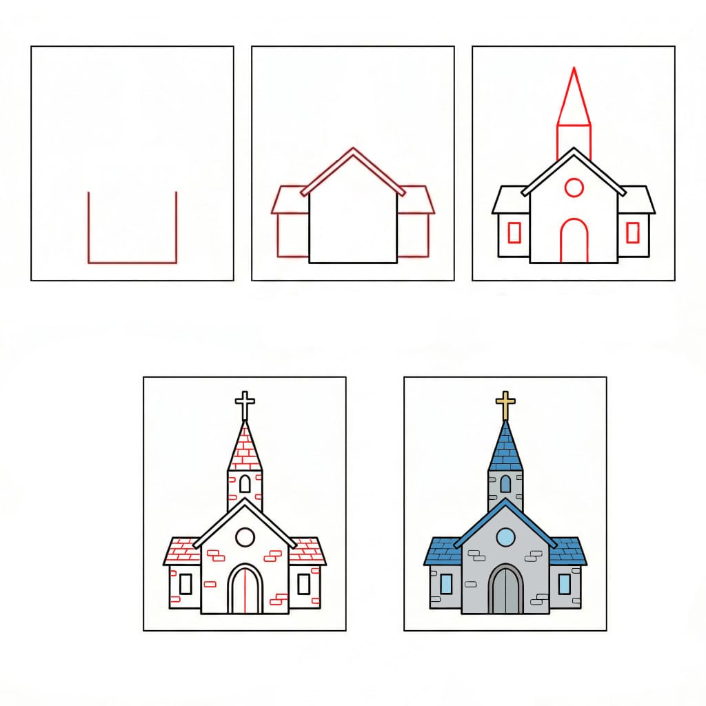 City Church Drawing Ideas