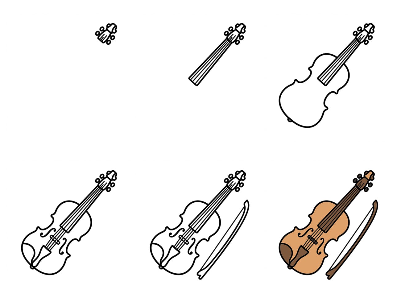 Classical Violin Drawing Ideas