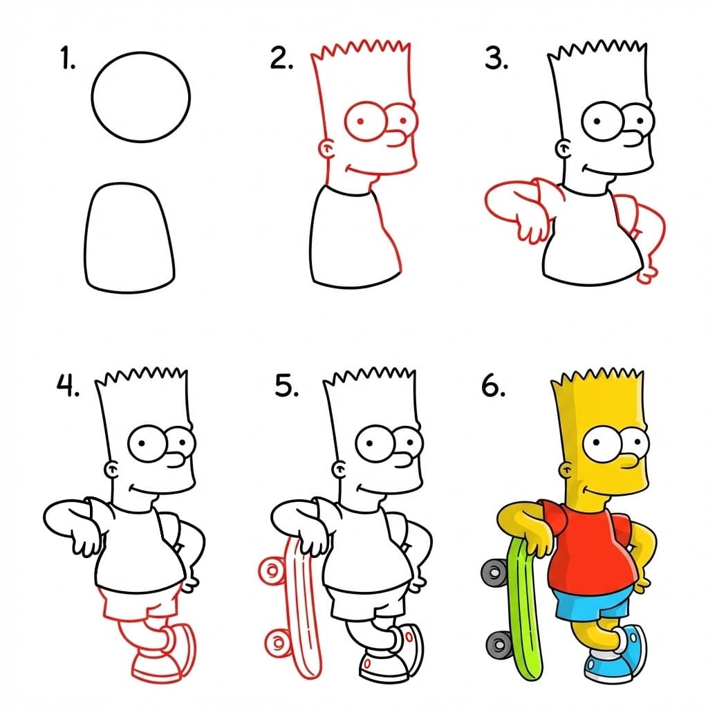 Cool Bart Simpson Drawing Ideas