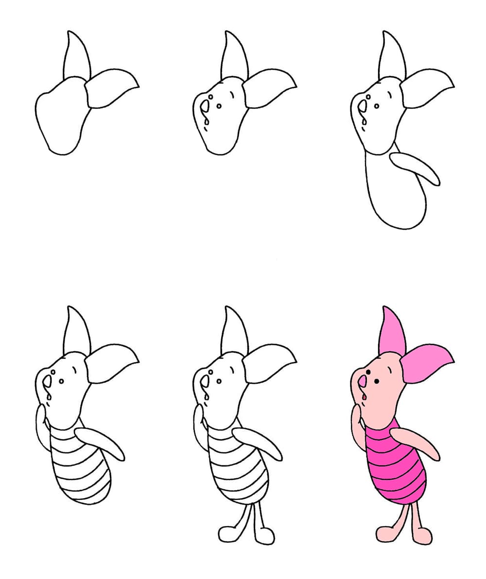 Curious Piglet Drawing Ideas