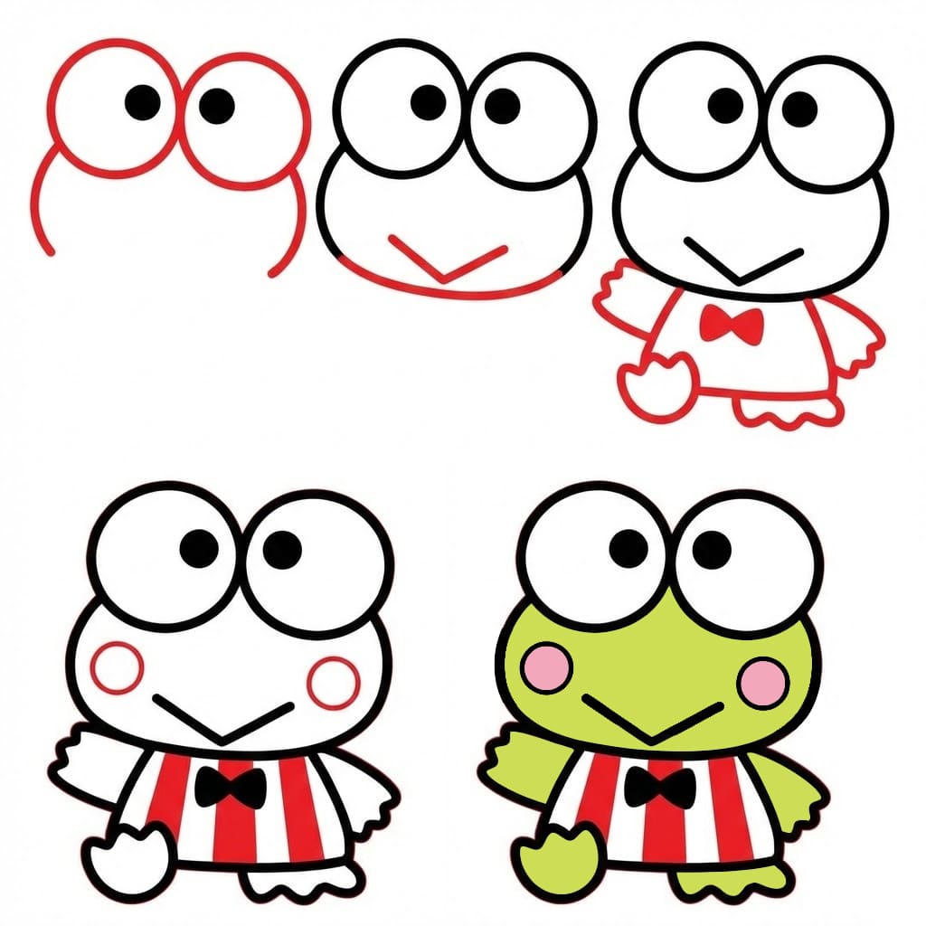 Cute Keroppi Drawing Ideas