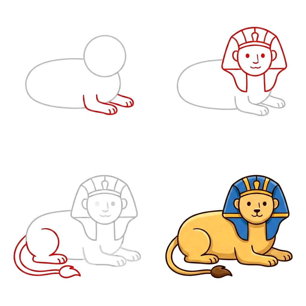 Cute Sphinx Drawing Ideas