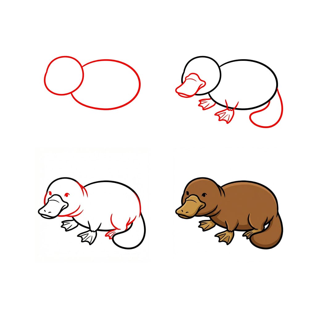 Easy platypus Drawing Ideas