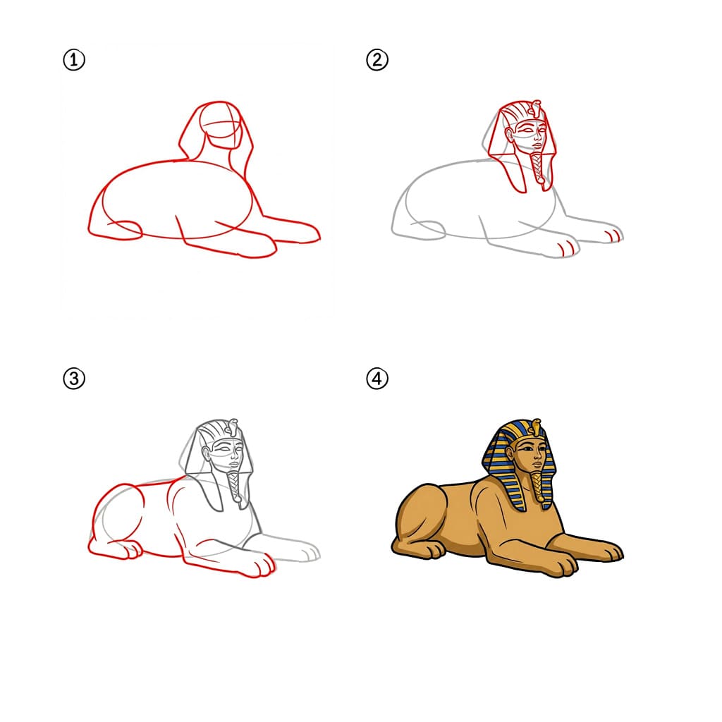 Egypt's Great Sphinx Drawing Ideas