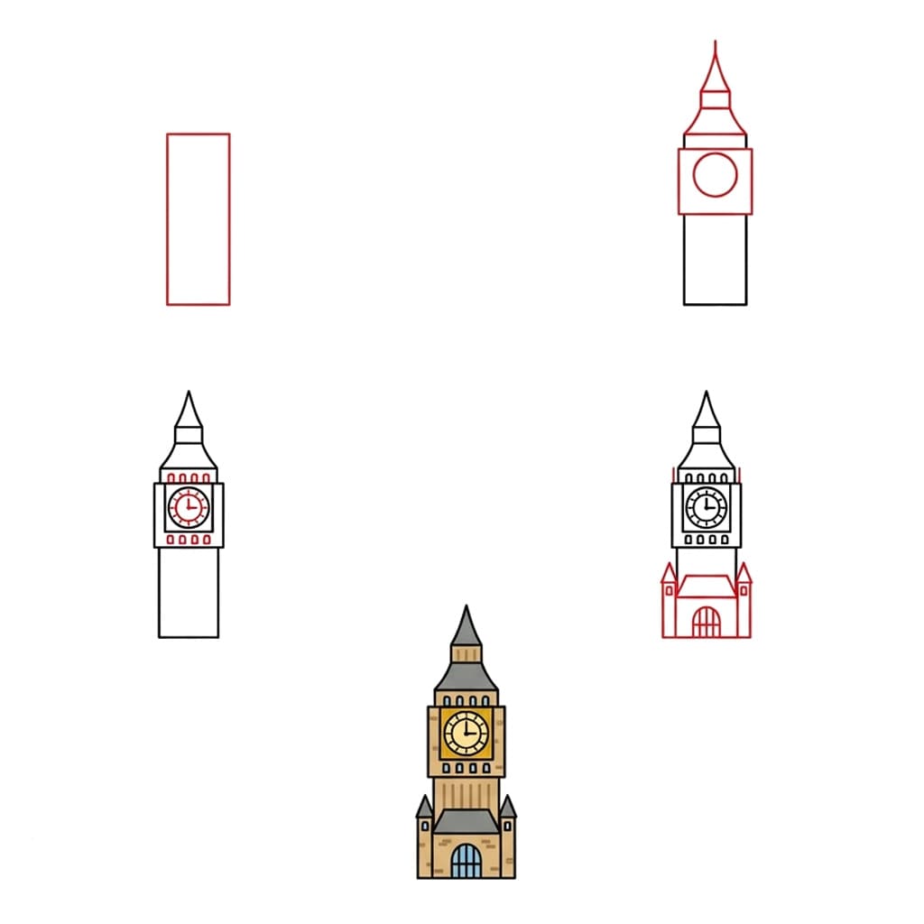 Famous Big Ben Drawing Ideas